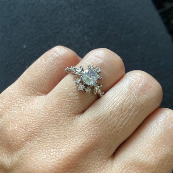 Triple Goddess Moon  crescent ring sz 7 - Picture 7 of 10